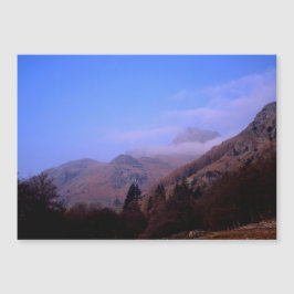 Misty Morgens Langdale Pikes Cumbria England Magnetkarte