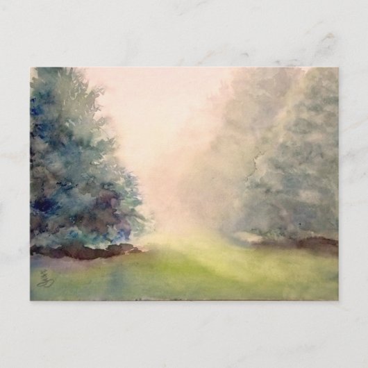 MISTY MORNING -2 POSTKARTE (Vorderseite)