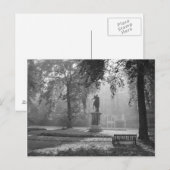 Misty Morning am Platz Postkarte (Vorne/Hinten)