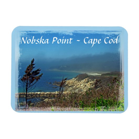 Misty Morning an Nobska Point - Cape Cod MA Magnet (Horizontal)
