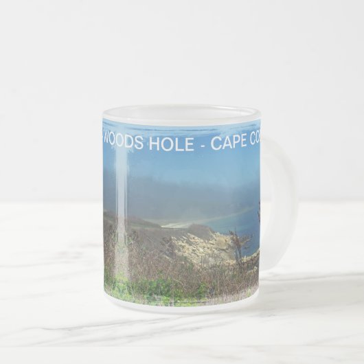 Misty Morning an Nobska Point - Cape Cod MA Mattglastasse (VorderseiteRechts)