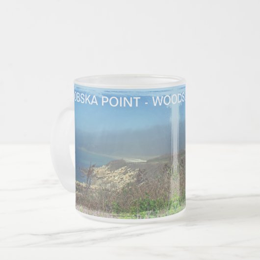 Misty Morning an Nobska Point - Cape Cod MA Mattglastasse (Vorderseite Links)