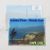 Misty Morning an Nobska Point - Cape Cod MA Postkarte (Vorne/Hinten)