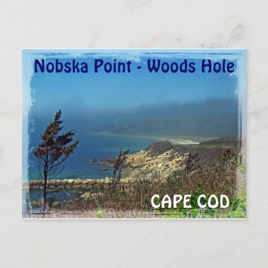 Misty Morning an Nobska Point - Cape Cod MA Postkarte (Vorderseite)
