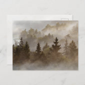 Misty morning at the valley postkarte (Vorne/Hinten)