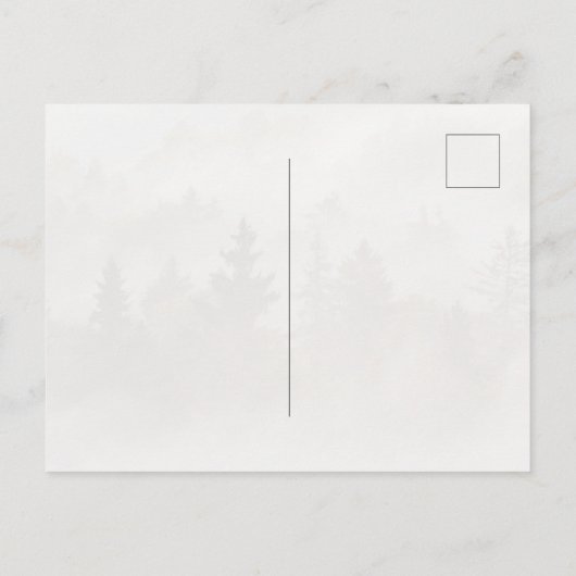 Misty morning at the valley postkarte (Rückseite)