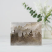 Misty morning at the valley postkarte (Stehend Vorderseite)