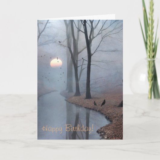 Misty Morning Birthday Card Karte (Vorderseite)