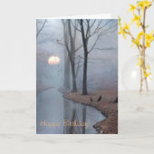 Misty Morning Birthday Card Karte (Gelbe Blume)