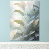 Misty Morning Blätter im Wald Leinwanddruck (Insitu (Holzboden))