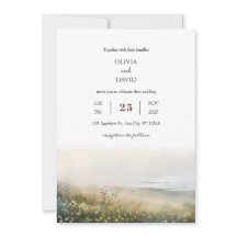 Misty Morning Coastal Meadow View Beach Hochzeit