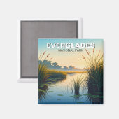 Misty Morning Everglades Nationalpark Florida Magnet (Vorderseite/Rückseite)