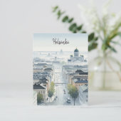 Misty Morning Helsinki Finnland Travel Postkarte (Stehend Vorderseite)