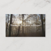 Misty Morning im Wald Visitenkarte (Rückseite)