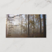 Misty Morning im Wald Visitenkarte (Vorderseite)