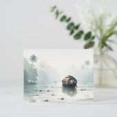 Misty Morning in Kerala Indien Postkarte (Stehend Vorderseite)