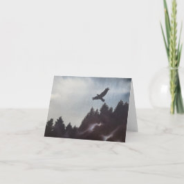 Misty Morning in the Mountains Notecard Feiertagskarte