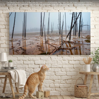 Misty Morning in Yellowstone Leinwanddruck