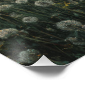 Misty Morning Meadow Deer Poster (Ecke)