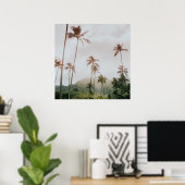 Misty Morning Palms in Oahu, Hawaii Poster (Heimbüro)
