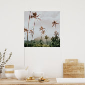 Misty Morning Palms in Oahu, Hawaii Poster (Küche)