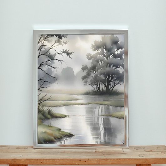 Misty Morning River Fotodruck