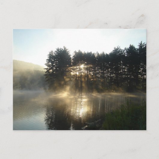 Misty Morning Sunrise Allegheny Staat Park Postkarte (Vorderseite)