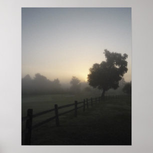 Misty Morning View Poster