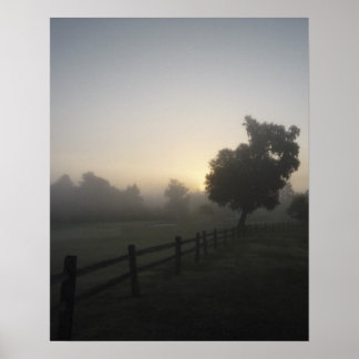 Misty Morning View Poster