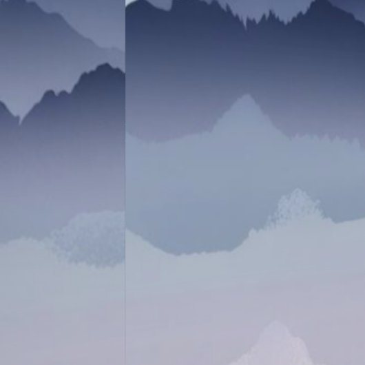 Misty Mounscape Landschaftspeel und Stick Tapete (Naht)