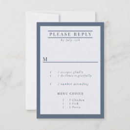 Misty Mountain Blue Gray RSVP Karte