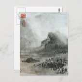 Misty Mountain Chinesische Landschaft Postkarte (Vorne/Hinten)