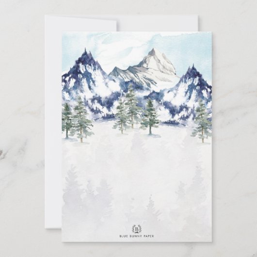 Misty Mountain Forest Adventure Engagement Party Einladung (Rückseite)