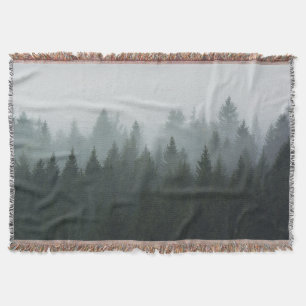 Misty Mountain Forest Autumn Fog Decke
