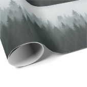 Misty Mountain Forest Autumn Fog Geschenkpapier (Rolleneckpunkt)