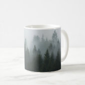 Misty Mountain Forest Autumn Fog Kaffeetasse (VorderseiteRechts)
