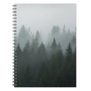 Misty Mountain Forest Autumn Fog Notizblock