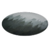 Misty Mountain Forest Autumn Fog Schneidebrett (Ecke)