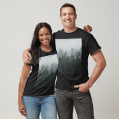 Misty Mountain Forest Autumn Fog T-Shirt (Unisex)