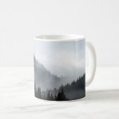 Misty Mountain Forest: Landschaftliche Landschafts Kaffeetasse (VorderseiteRechts)