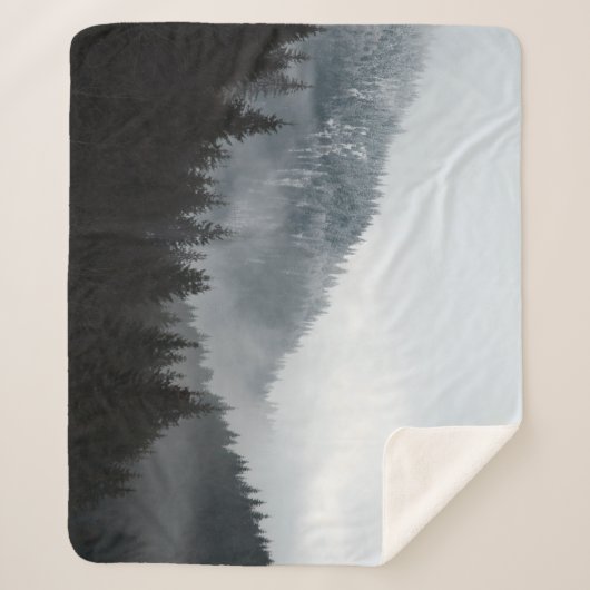 Misty Mountain Forest: Landschaftliche Landschafts Sherpadecke (Vorderseite)