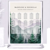 Misty Mountain Forest Wedding Chart Poster