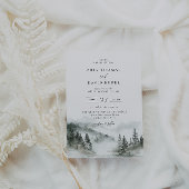 Misty Mountain Forest Wedding Einladung