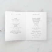 Misty Mountain Forest Wedding Programm (Innenseite)
