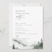 Misty Mountain glücklich immer nach dem Party Einladung (Vorderseite)