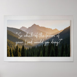Misty Mountain Islamischer Poster | Natur & Glaube