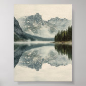 Misty Mountain Lake Poster (Vorne)