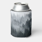 Misty Mountain Landschaft Vintager Stil Dosenkühler (Kanne Rückseite)