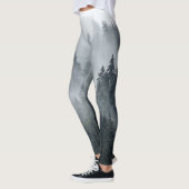 Misty Mountain Landschaft Vintager Stil Leggings (Links)