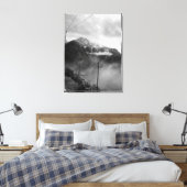 Misty Mountain Leinwand Black & White Wall Deco (Insitu (Schlafzimmer))